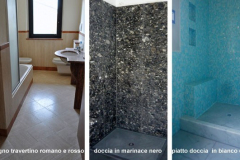 3 esempi di bagni privati. Progetto dell’arch. P. Speranza