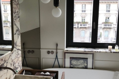 Dettaglio lavandino in Calacatta Viola Mpa architetti – Milano